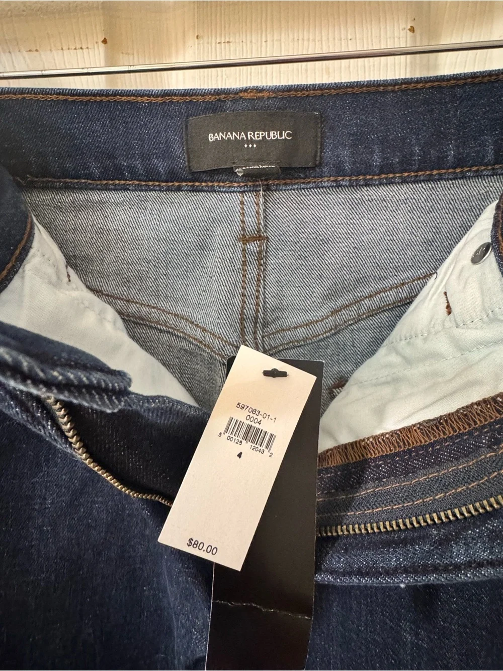 Banana Republic Dark Blue Denim Midi Skirt